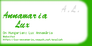 annamaria lux business card